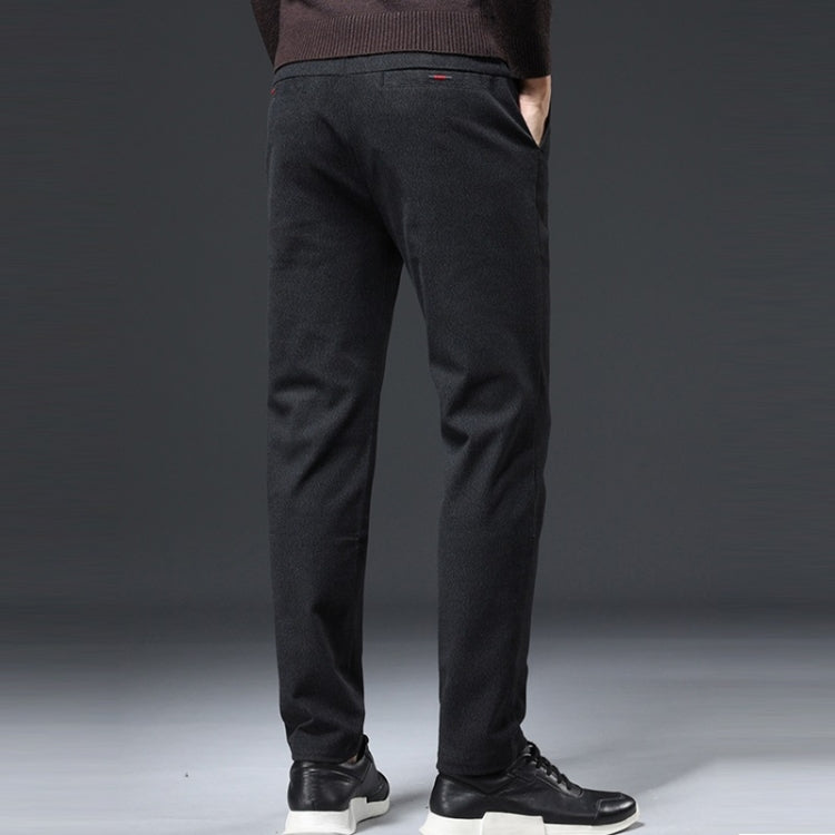 Slim-fit Sanded Woolen Men Trousers