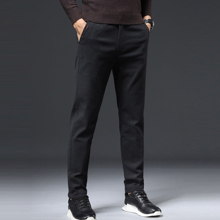 Slim-fit Sanded Woolen Men Trousers