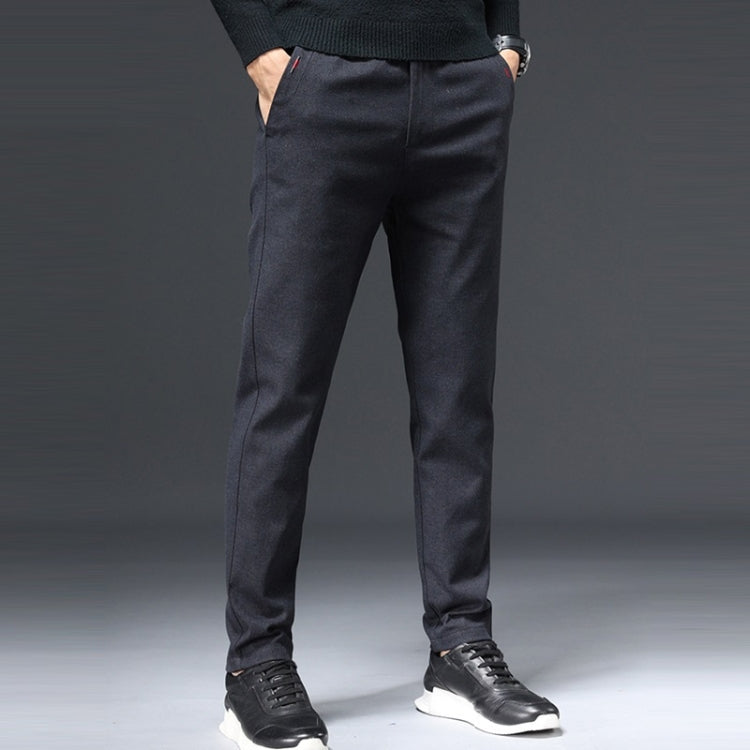 Slim-fit Sanded Woolen Men Trousers