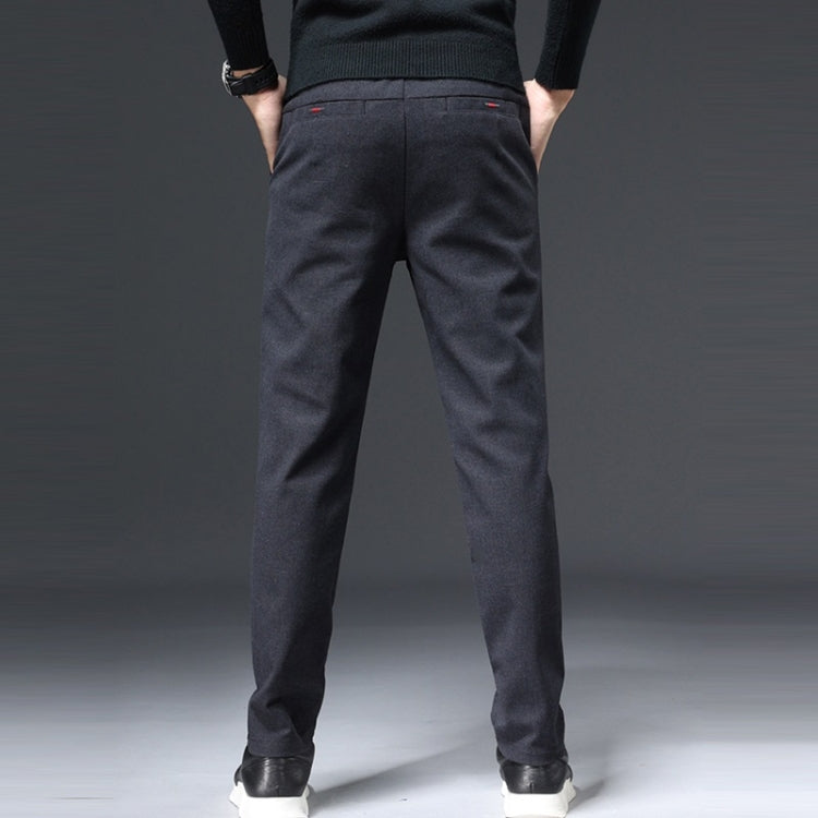 Slim-fit Sanded Woolen Men Trousers