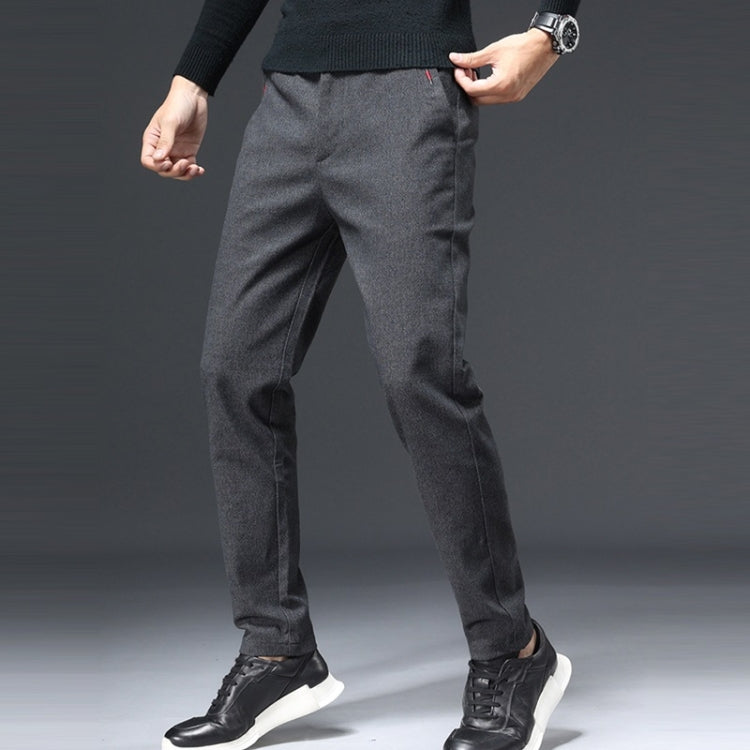 Slim-fit Sanded Woolen Men Trousers