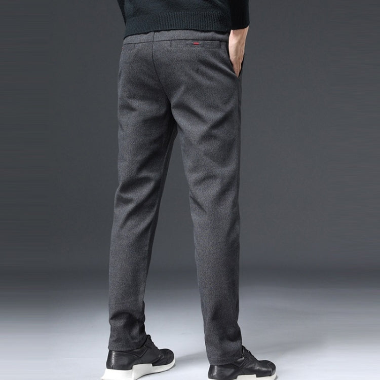 Slim-fit Sanded Woolen Men Trousers
