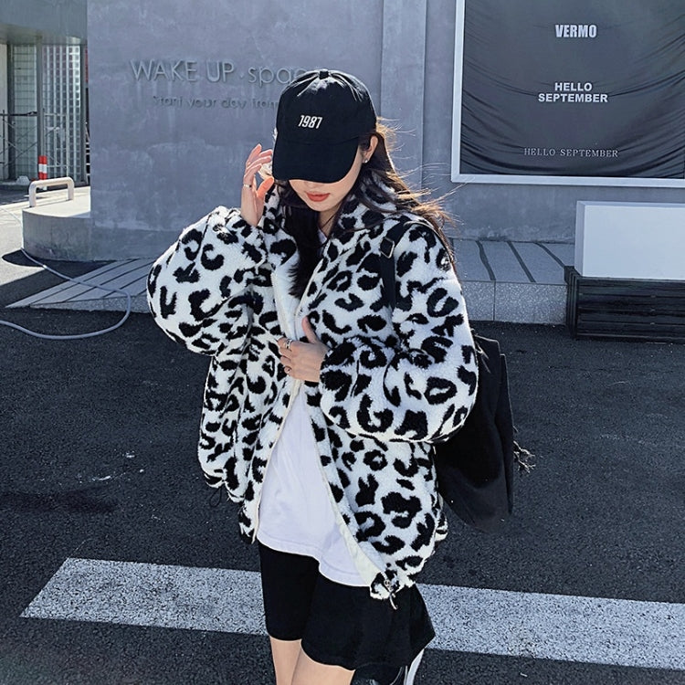 Leopard Print Lamb Wool Cotton Jacket