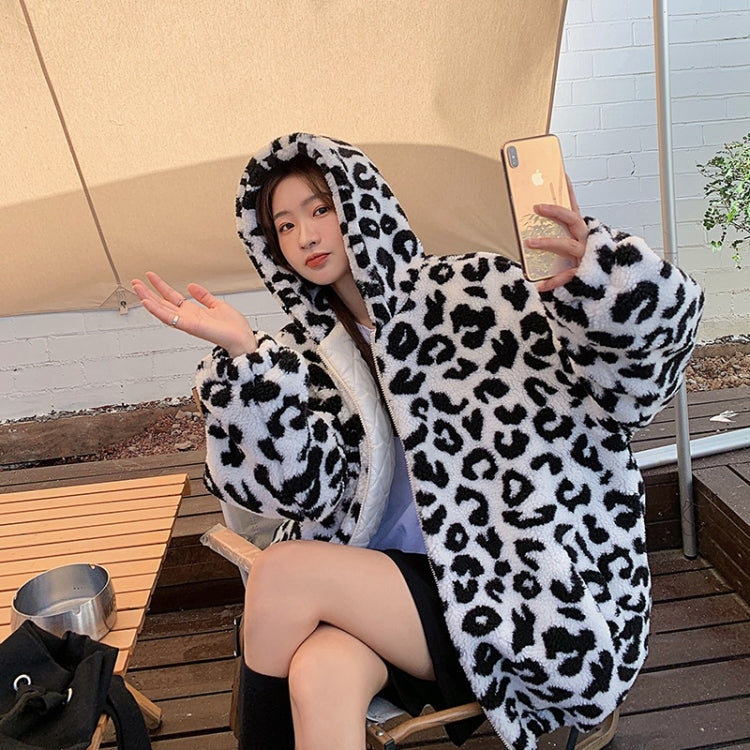 Leopard Print Lamb Wool Cotton Jacket