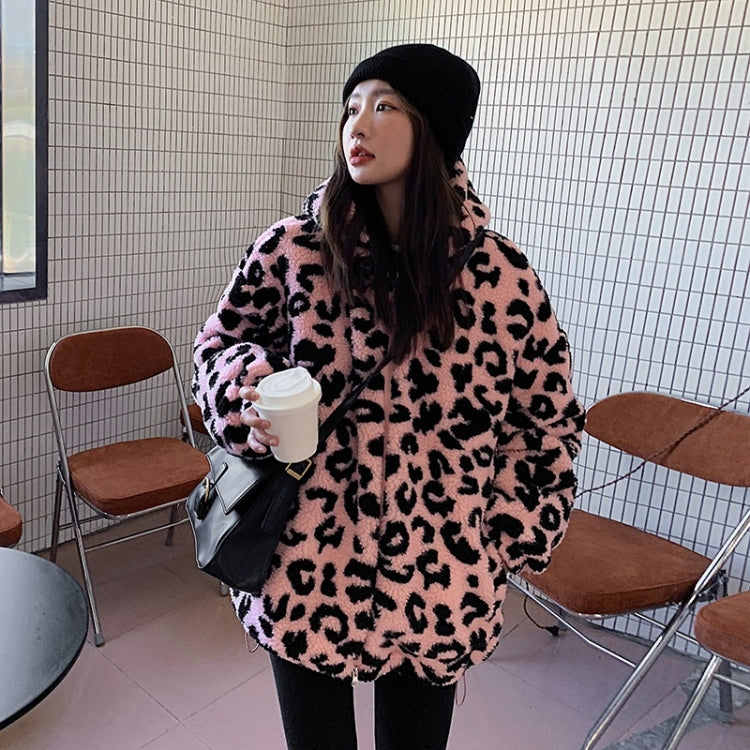 Leopard Print Lamb Wool Cotton Jacket