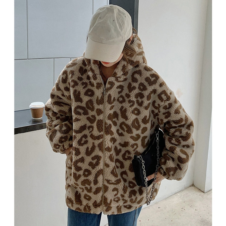 Leopard Print Lamb Wool Cotton Jacket