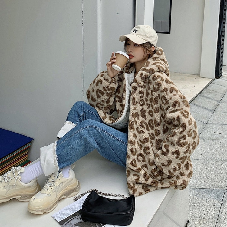 Leopard Print Lamb Wool Cotton Jacket