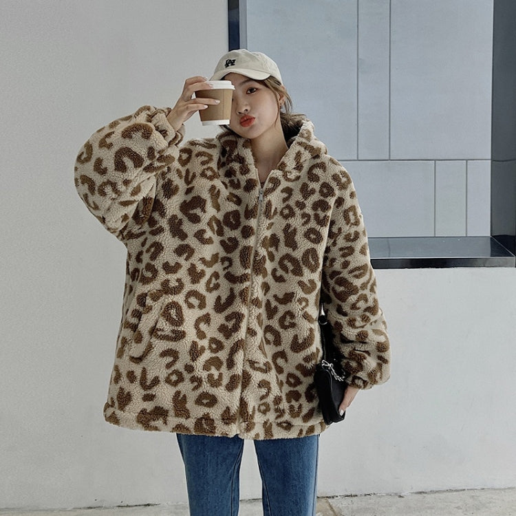 Leopard Print Lamb Wool Cotton Jacket