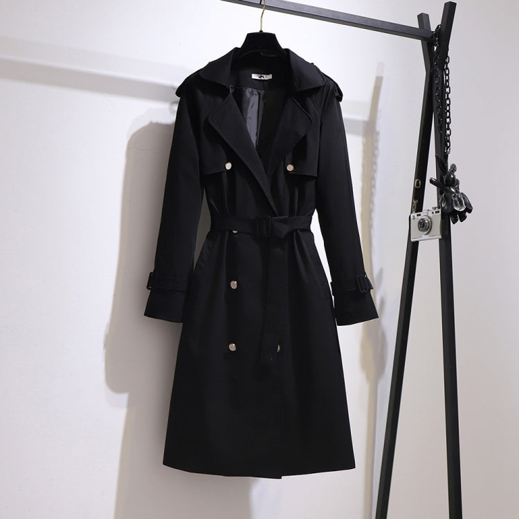 Large Size Mid-length Trench Coat