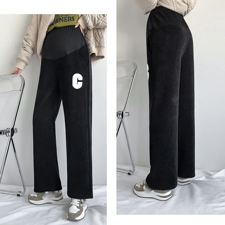Plush Thickened Straight Wide Leg Maternity Pants