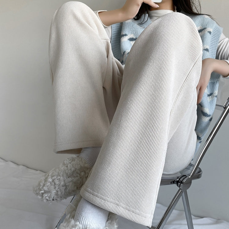 Plush Thickened Straight Wide Leg Maternity Pants