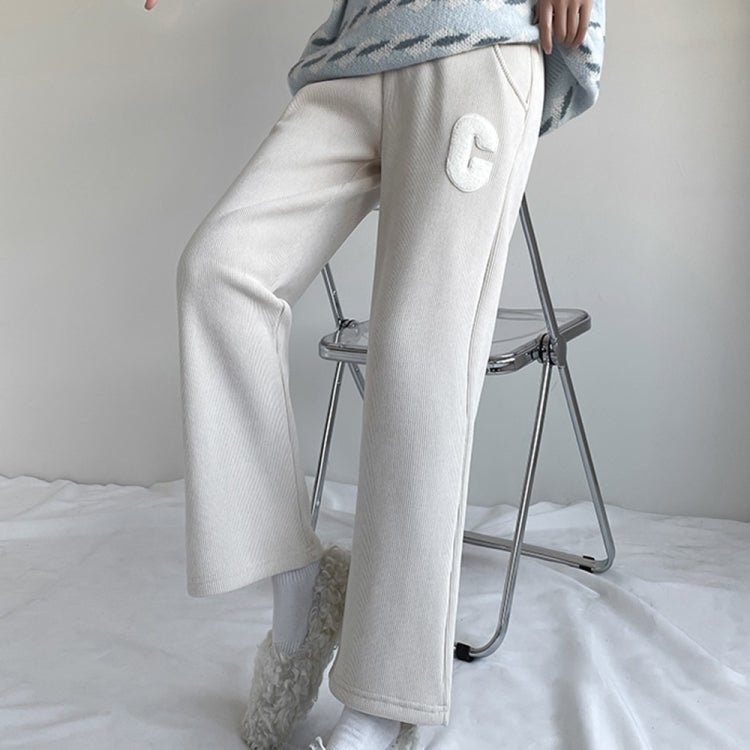 Plush Thickened Straight Wide Leg Maternity Pants