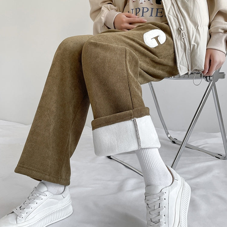 Plush Thickened Straight Wide Leg Maternity Pants