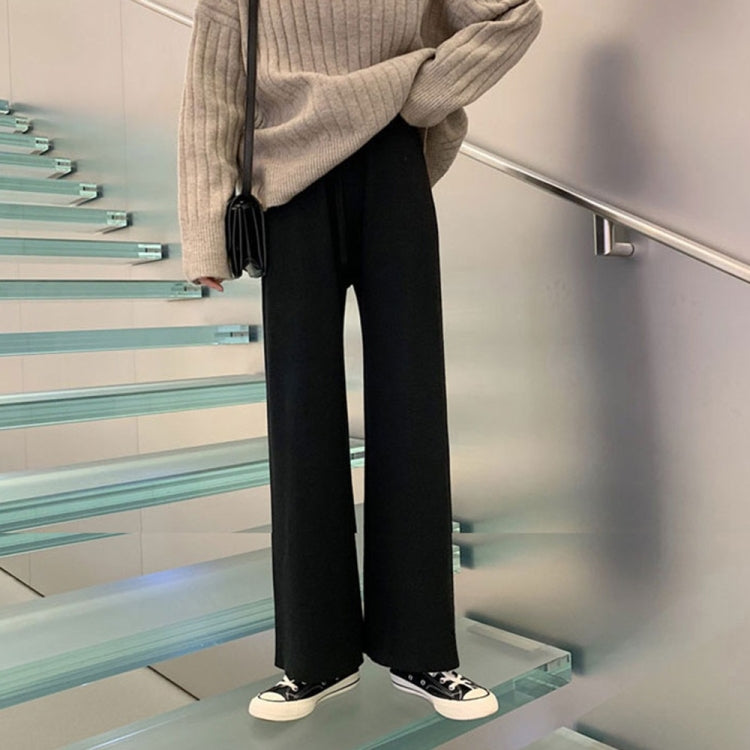 Plush Thickening Knitted Wide-leg Maternity Pants