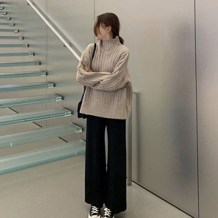 Plush Thickening Knitted Wide-leg Maternity Pants