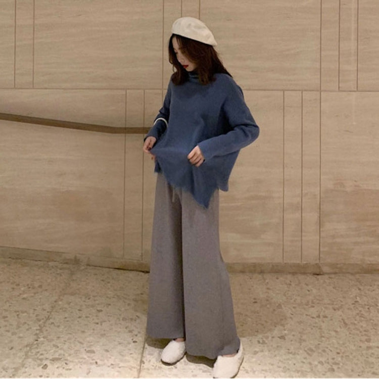 Plush Thickening Knitted Wide-leg Maternity Pants
