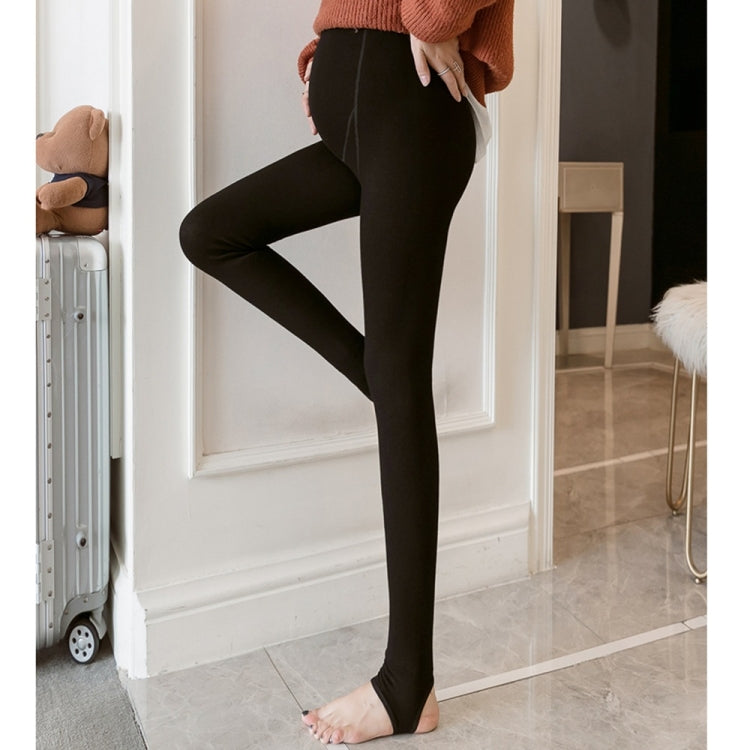 Velvet Thickening Step On The Foot Maternity Leggings