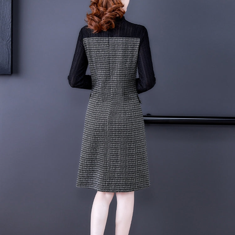 Splicing Swallow Gird Dress