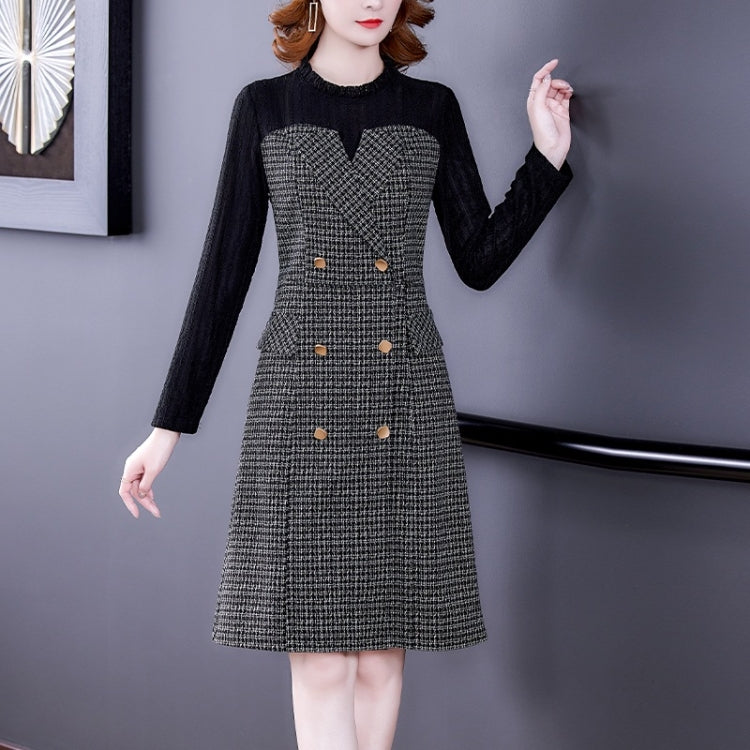 Splicing Swallow Gird Dress