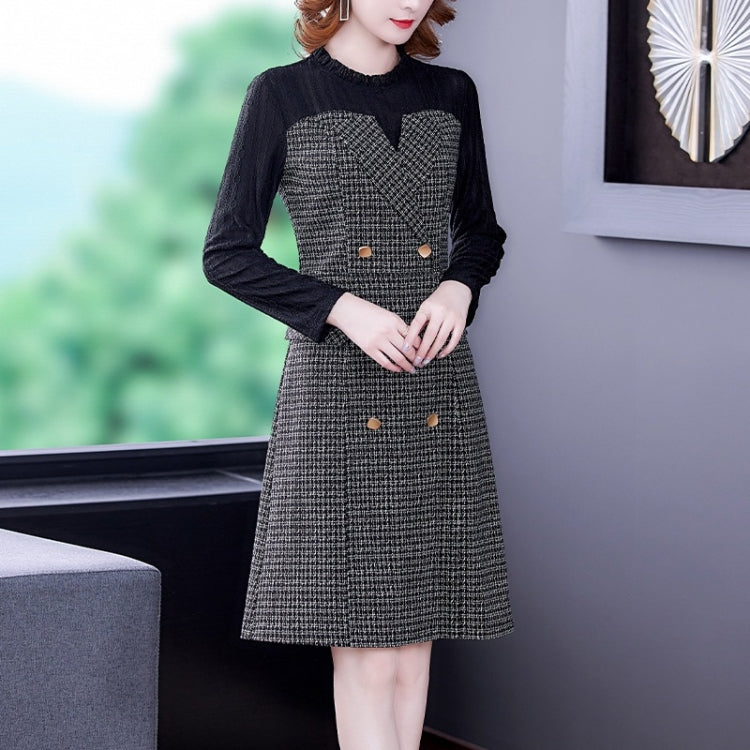 Splicing Swallow Gird Dress