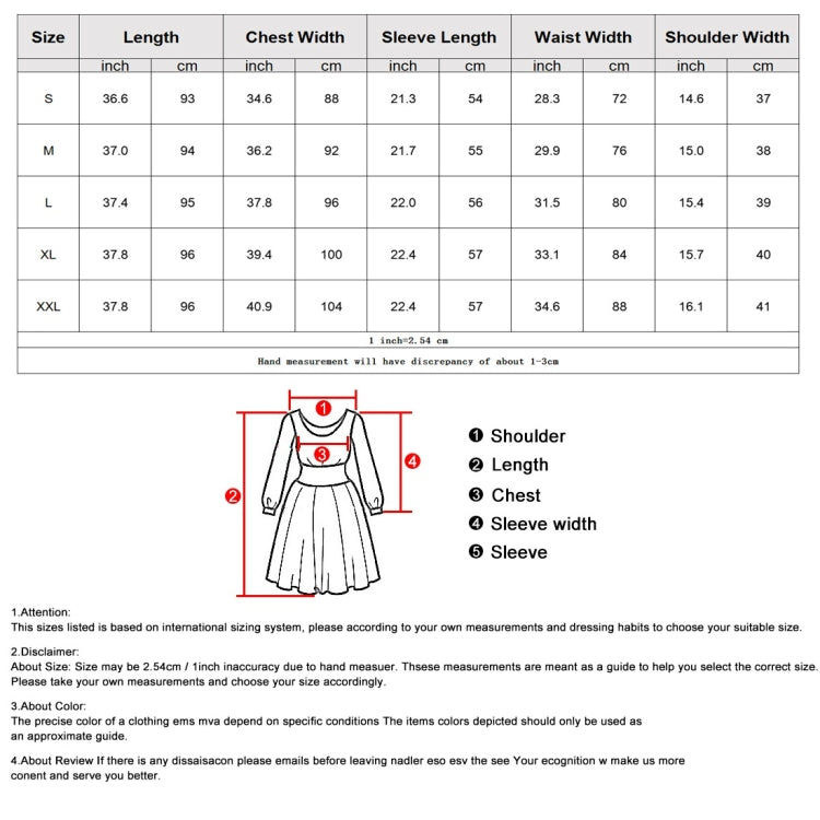 Retro Jacquard Puff Sleeve Mid-length Dress