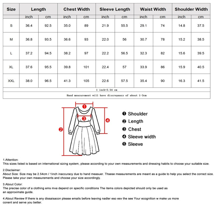 Long Sleeve Mid-length Dress