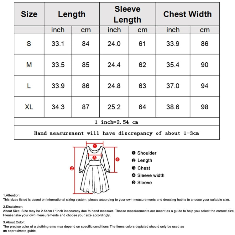 Contrasting Mesh Yarn Mid-length Long Sleeve Dress for Ladies