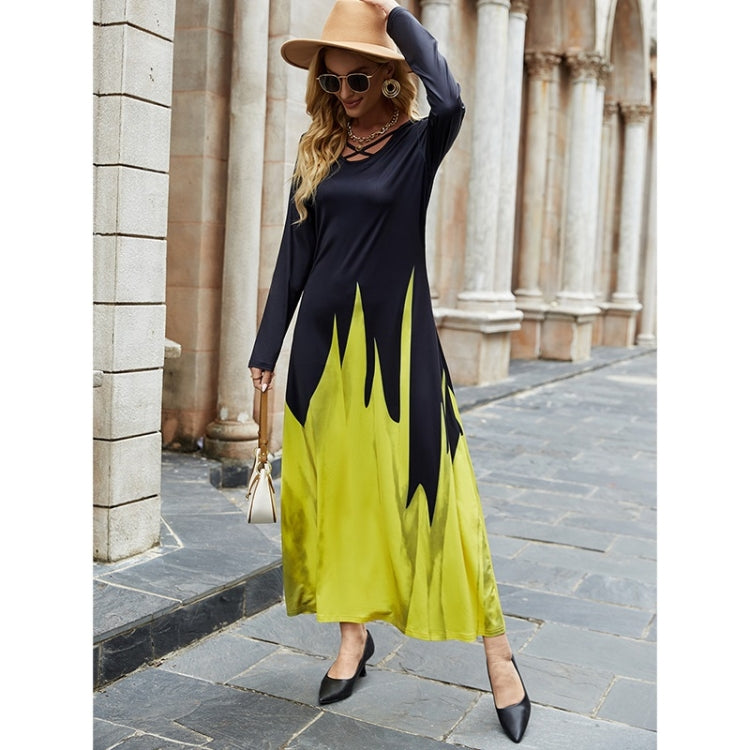 Women Solid Color Printed Dress