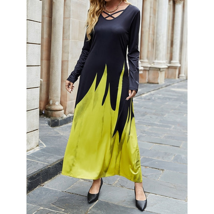 Women Solid Color Printed Dress