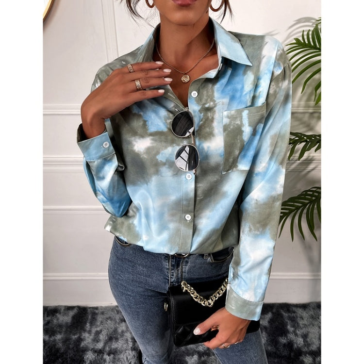 Women Tie-dye Long Sleeved Shirt