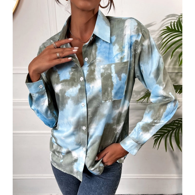 Women Tie-dye Long Sleeved Shirt