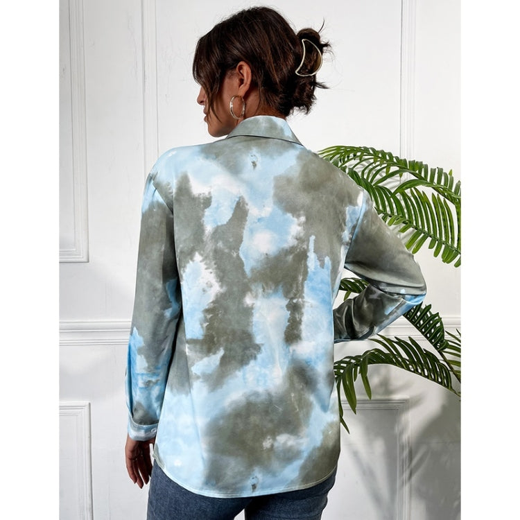 Women Tie-dye Long Sleeved Shirt