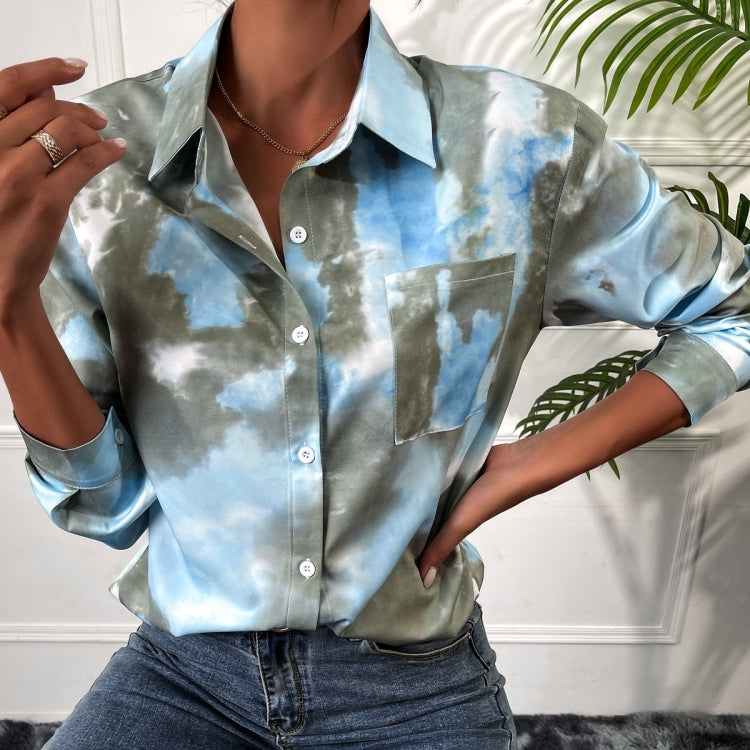 Women Tie-dye Long Sleeved Shirt