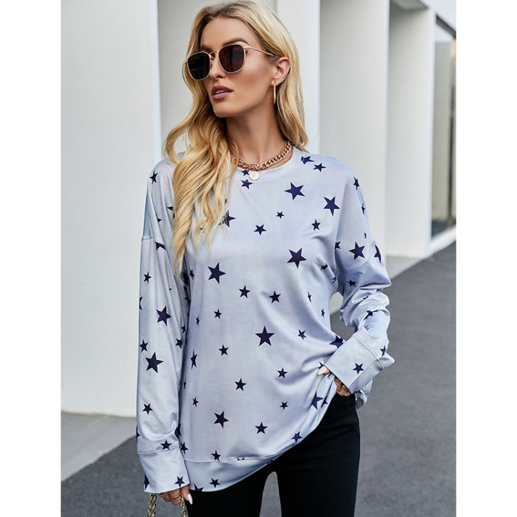 Women Star Print Long Sleeve Shirt