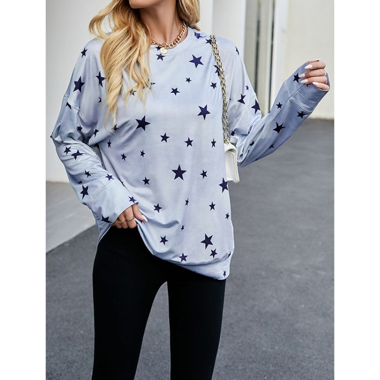 Women Star Print Long Sleeve Shirt