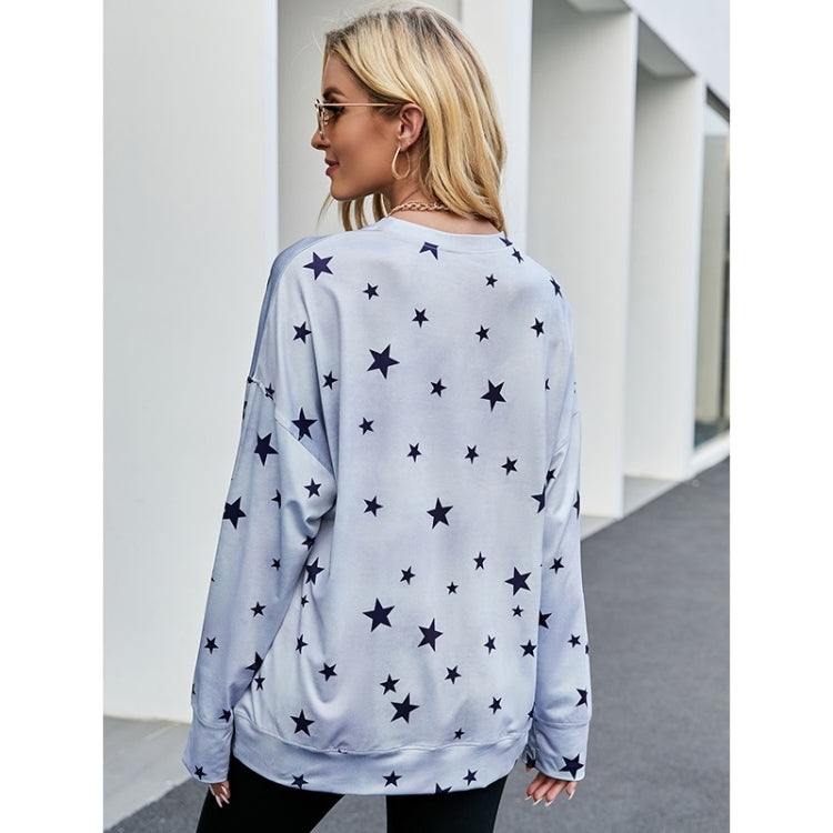 Women Star Print Long Sleeve Shirt