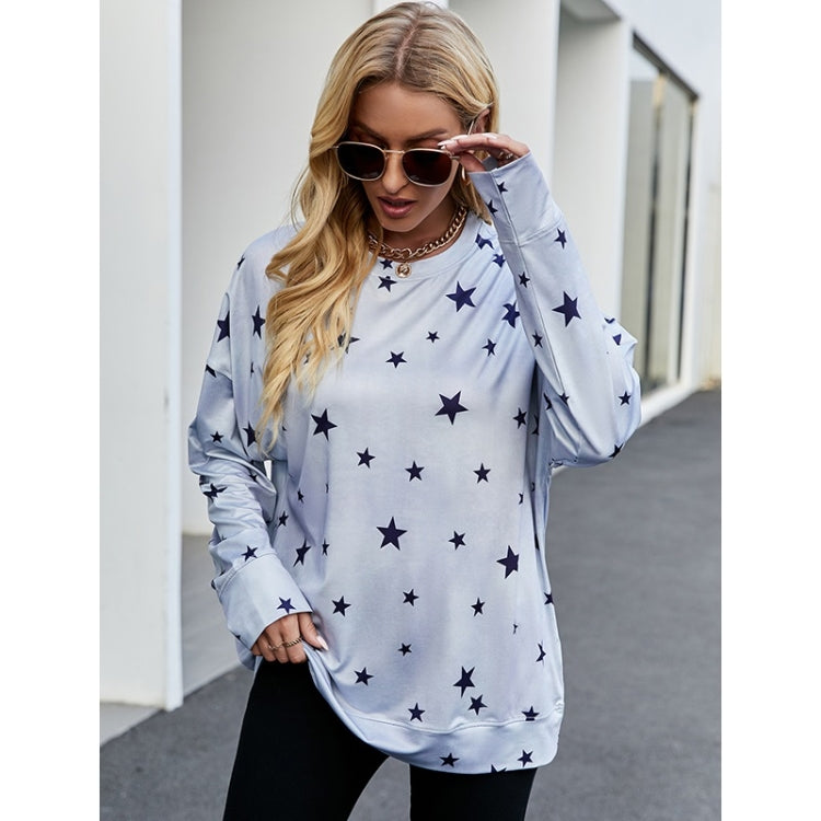 Women Star Print Long Sleeve Shirt