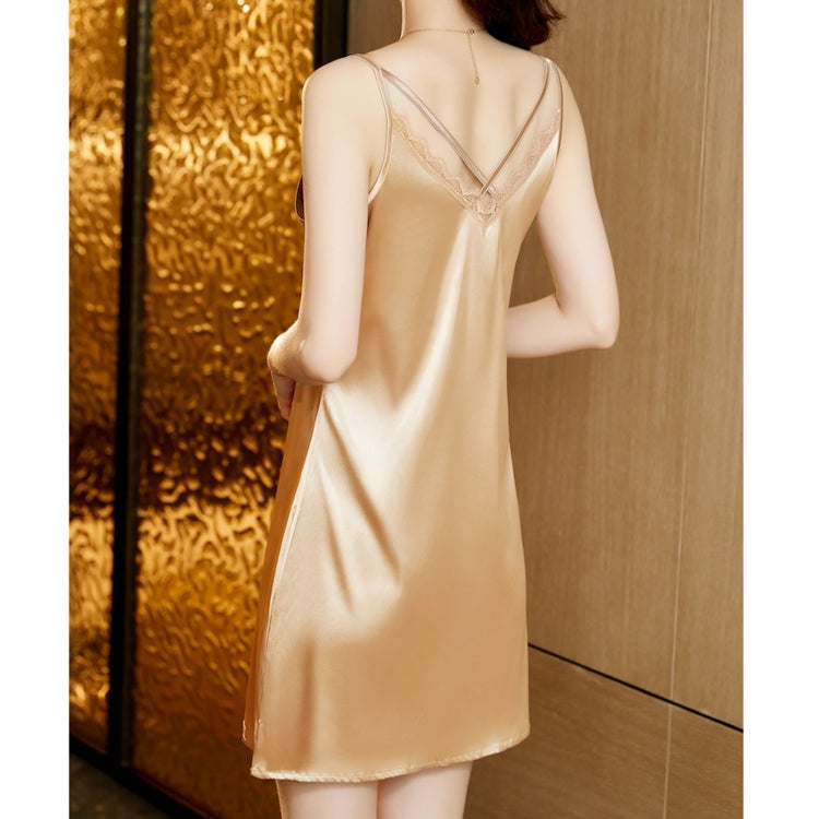 Satin Stitching Lace Suspender Dress