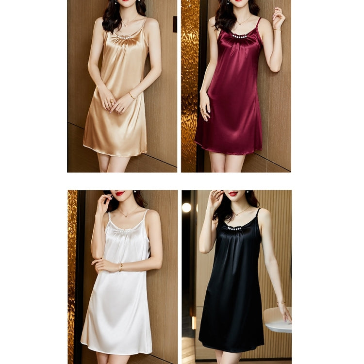 Satin Stitching Beaded Suspender Dress