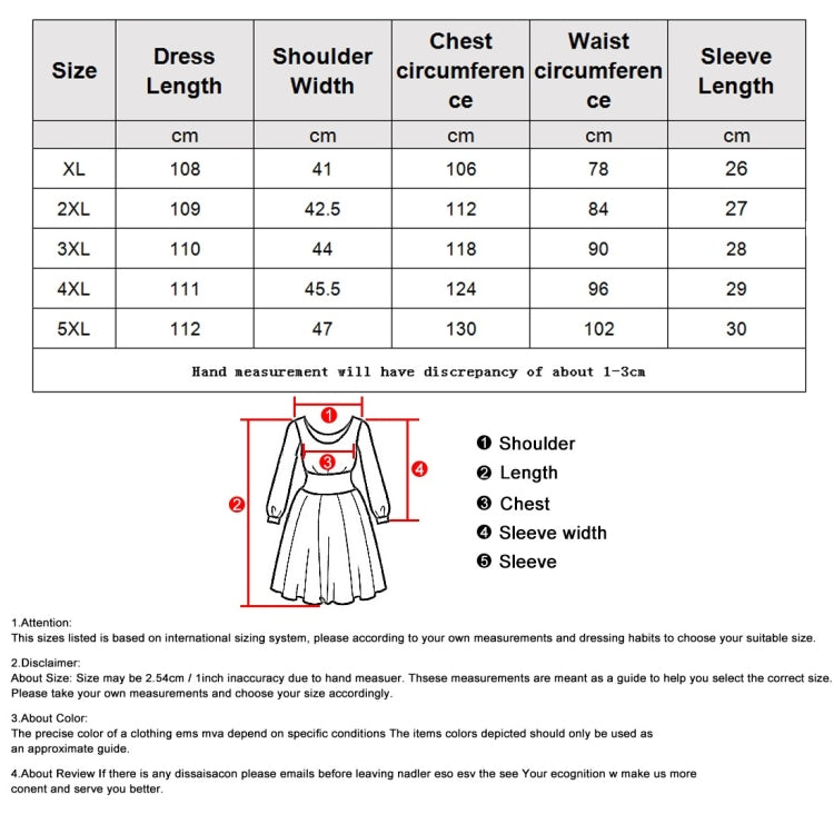 Women Large Size V-neck Versatile Short Sleeve Dress