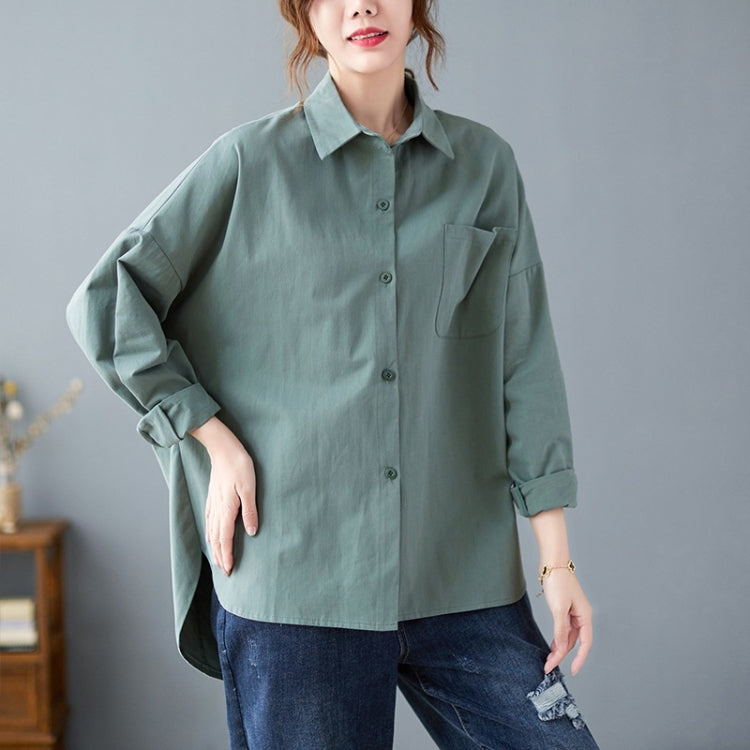 Solid Color Loose Casual Shirt