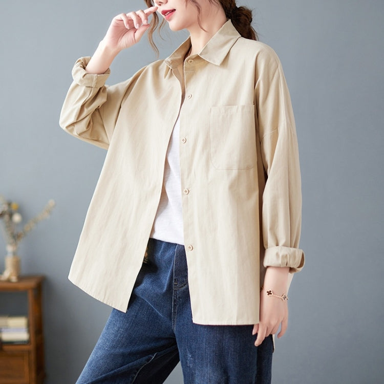 Solid Color Loose Casual Shirt
