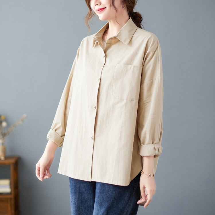 Solid Color Loose Casual Shirt