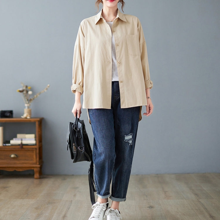Solid Color Loose Casual Shirt