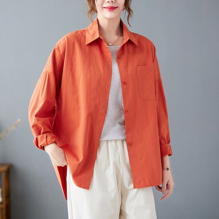 Solid Color Loose Casual Shirt