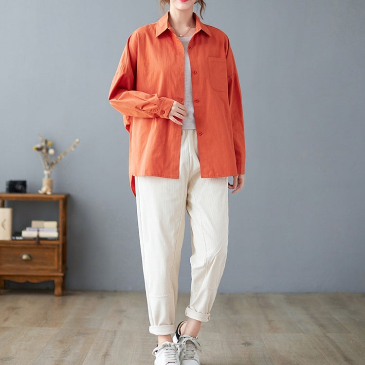 Solid Color Loose Casual Shirt
