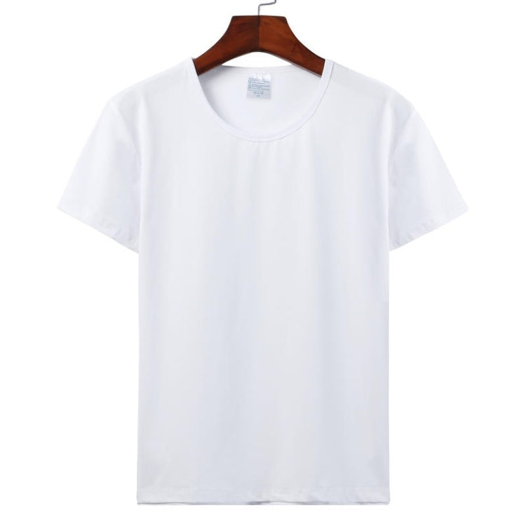 Summer Combed Cotton Mid-length Loose Round Neck Short Sleeve T-Shirt for Ladies