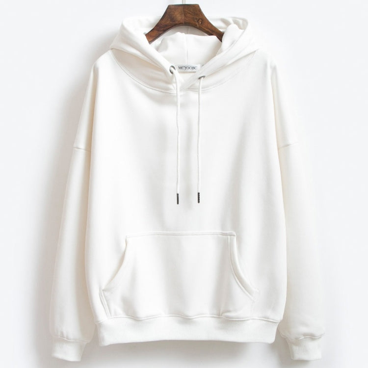 Spring Pure Cotton Thin Loose Hooded Sweatshirt for Ladies