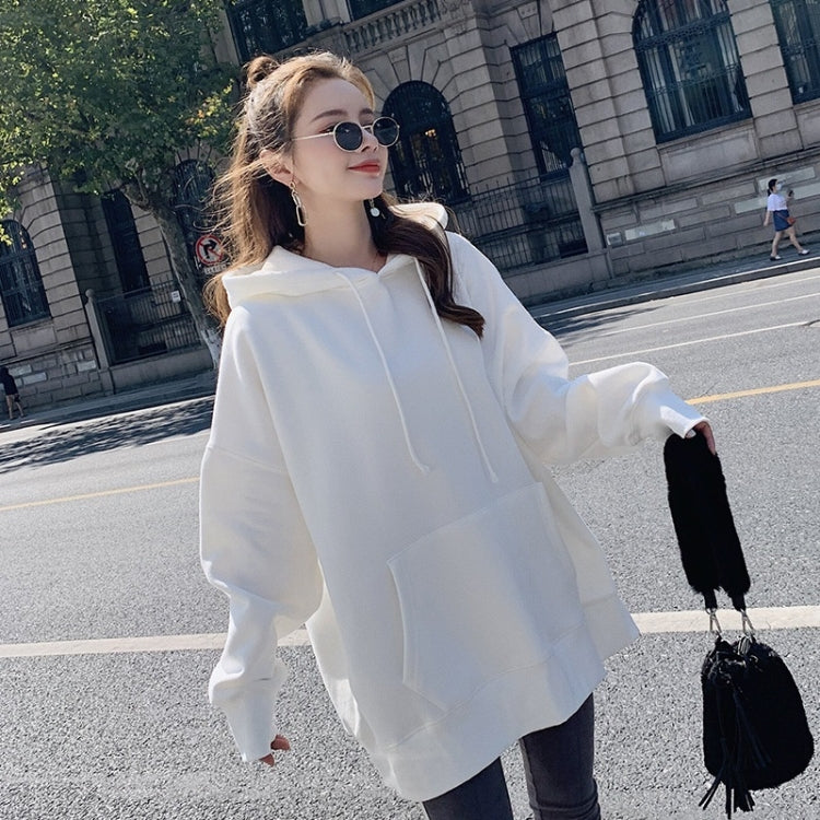Spring Pure Cotton Thin Loose Hooded Sweatshirt for Ladies