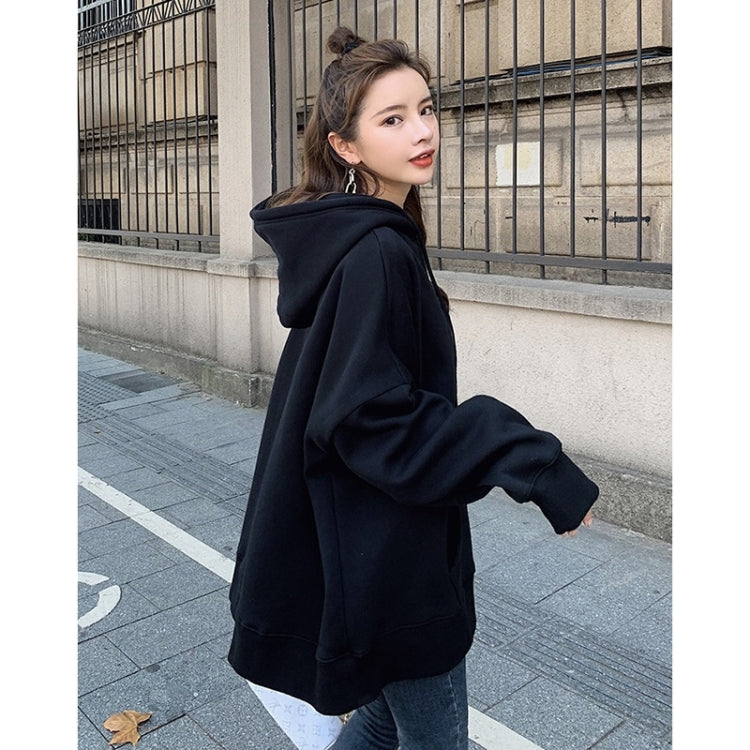 Spring Pure Cotton Thin Loose Hooded Sweatshirt for Ladies